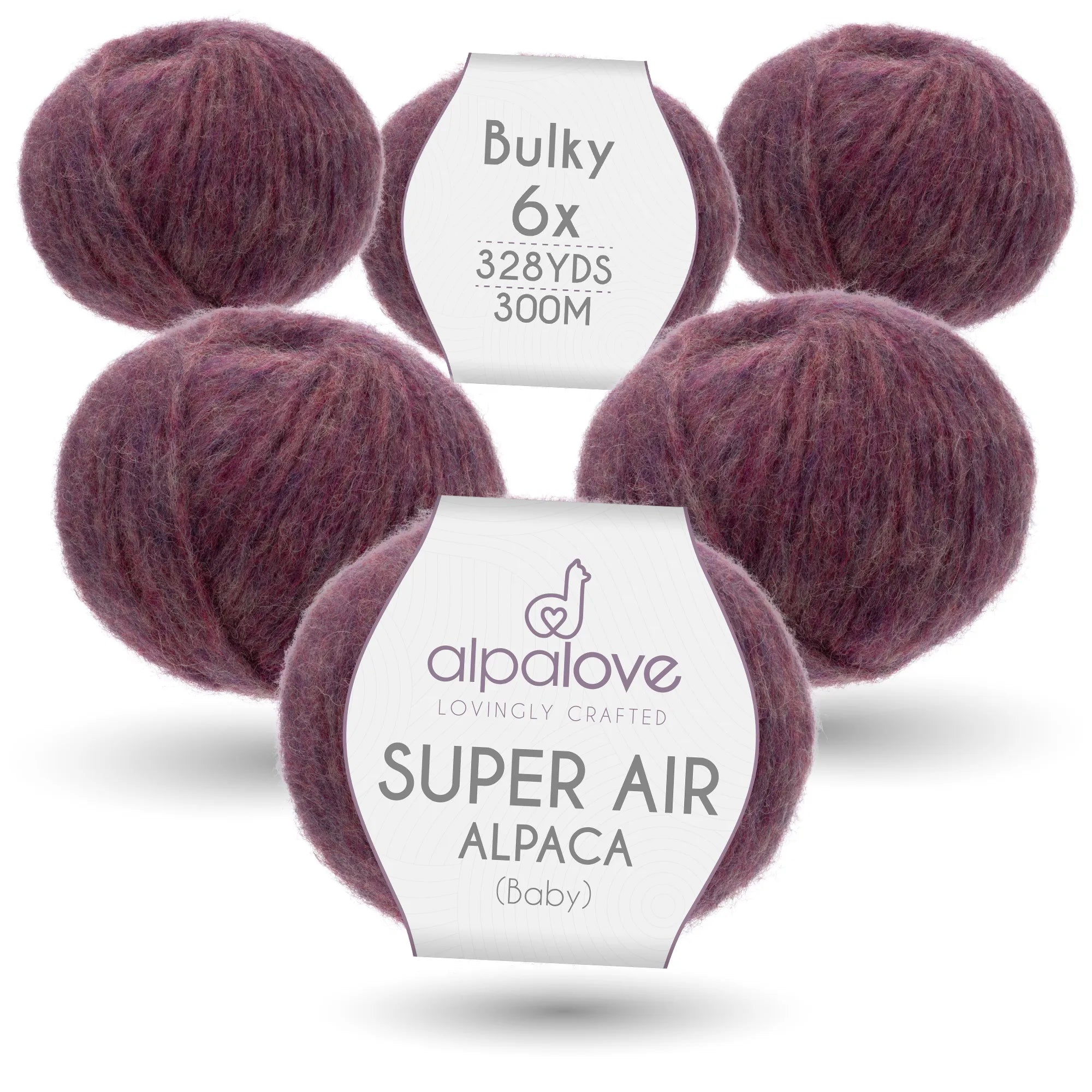 Baby Alpaca Super Air Bulky Yarn — Lila | ALPALOVE®
