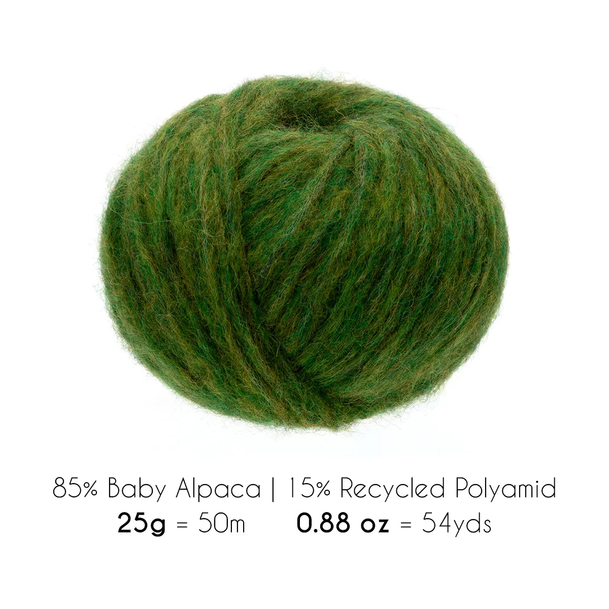 Baby Alpaca Super Air Bulky Yarn — Middle Green | ALPALOVE®