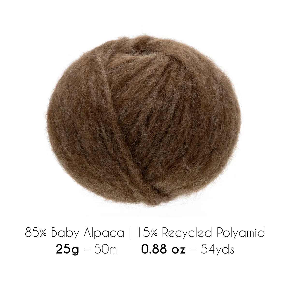 Baby Alpaca Super Air Bulky Yarn — Brown | ALPALOVE®