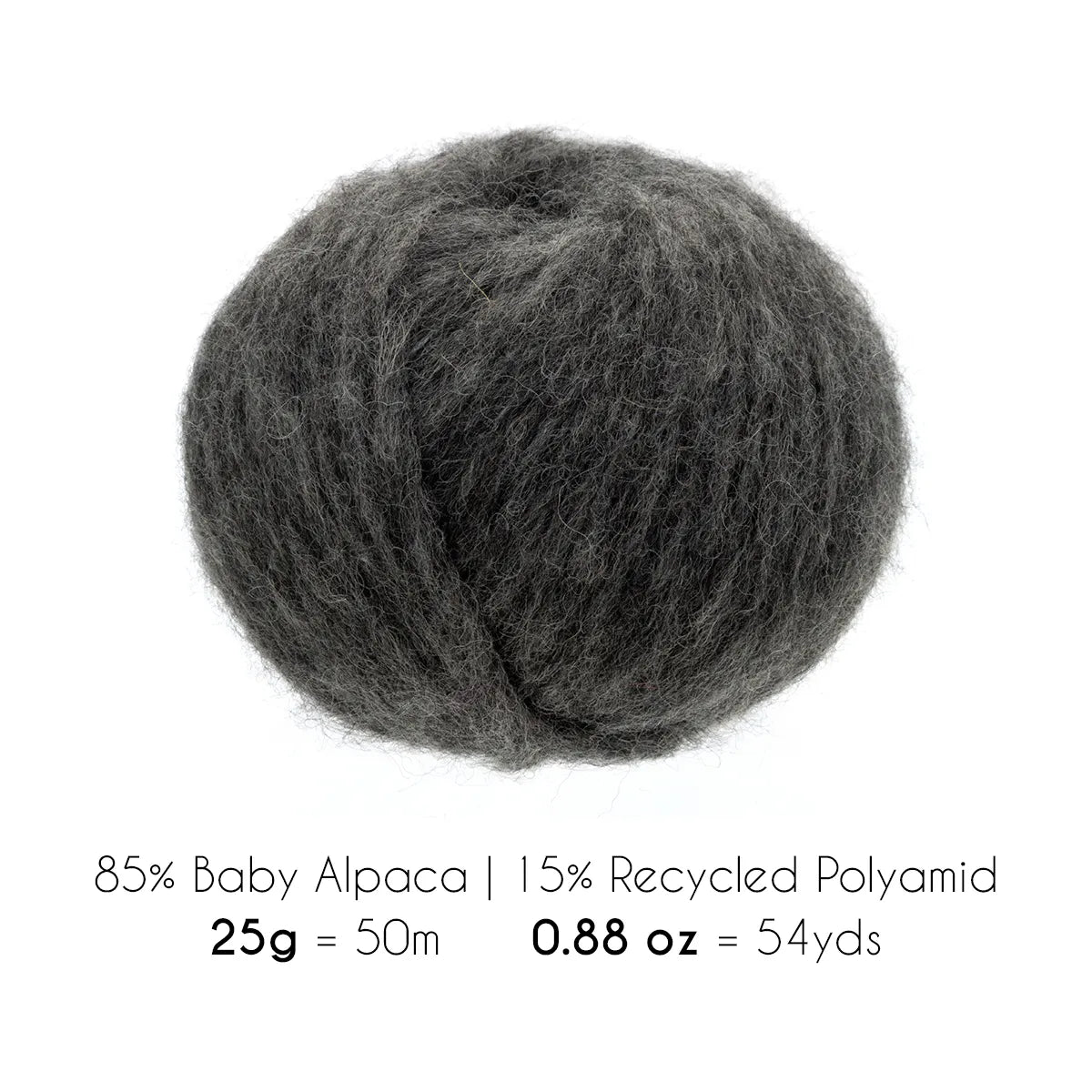 Baby Alpaca Super Air Bulky Yarn — Dark Gray | ALPALOVE®