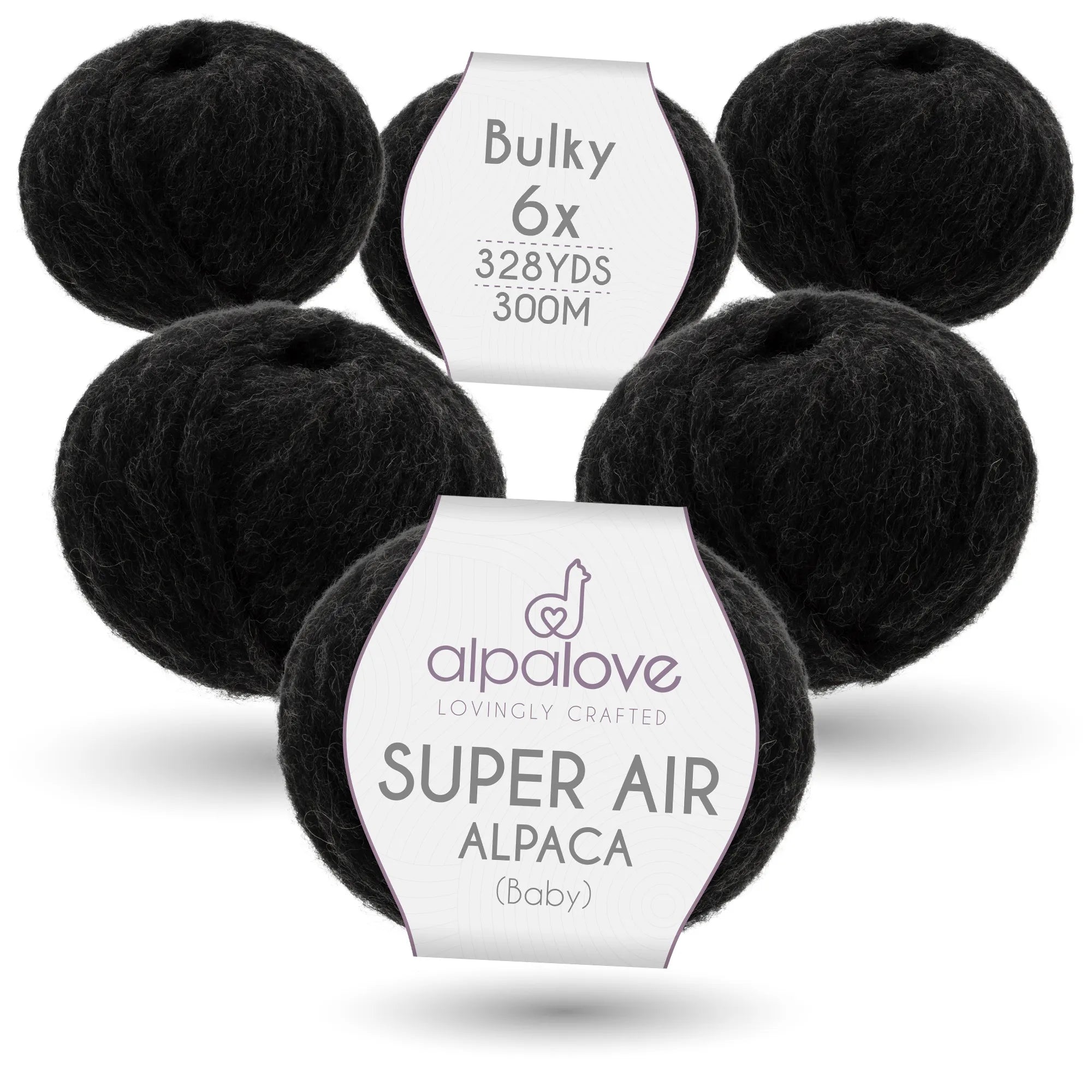 Baby Alpaca Super Air Bulky Yarn — Anthracite | ALPALOVE®
