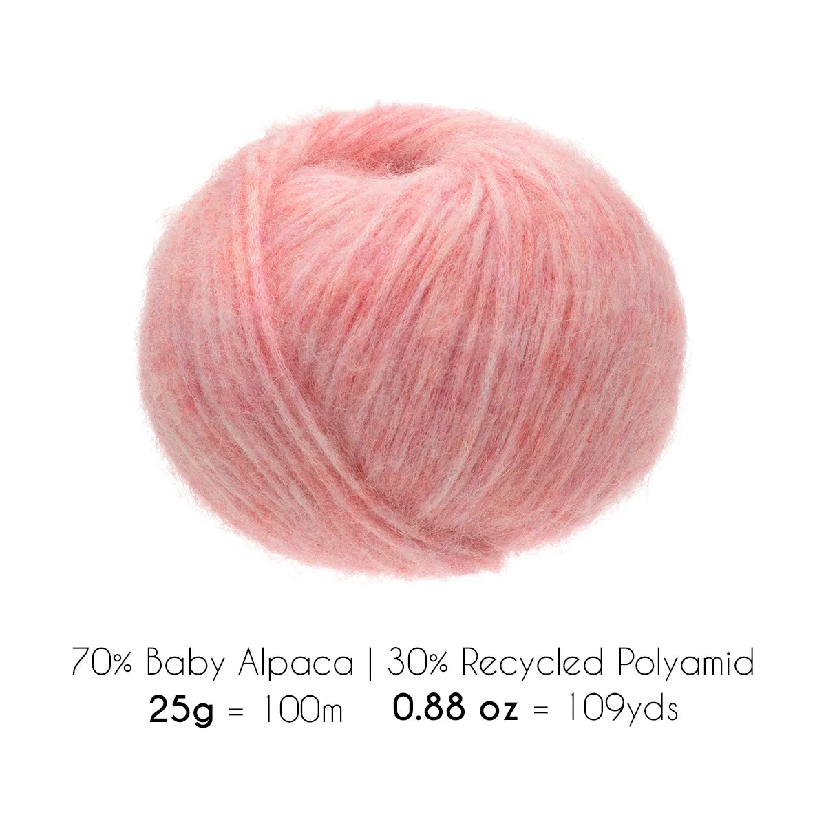 Baby Alpaca Super Air Worsted Yarn — Baby Rose | ALPALOVE®