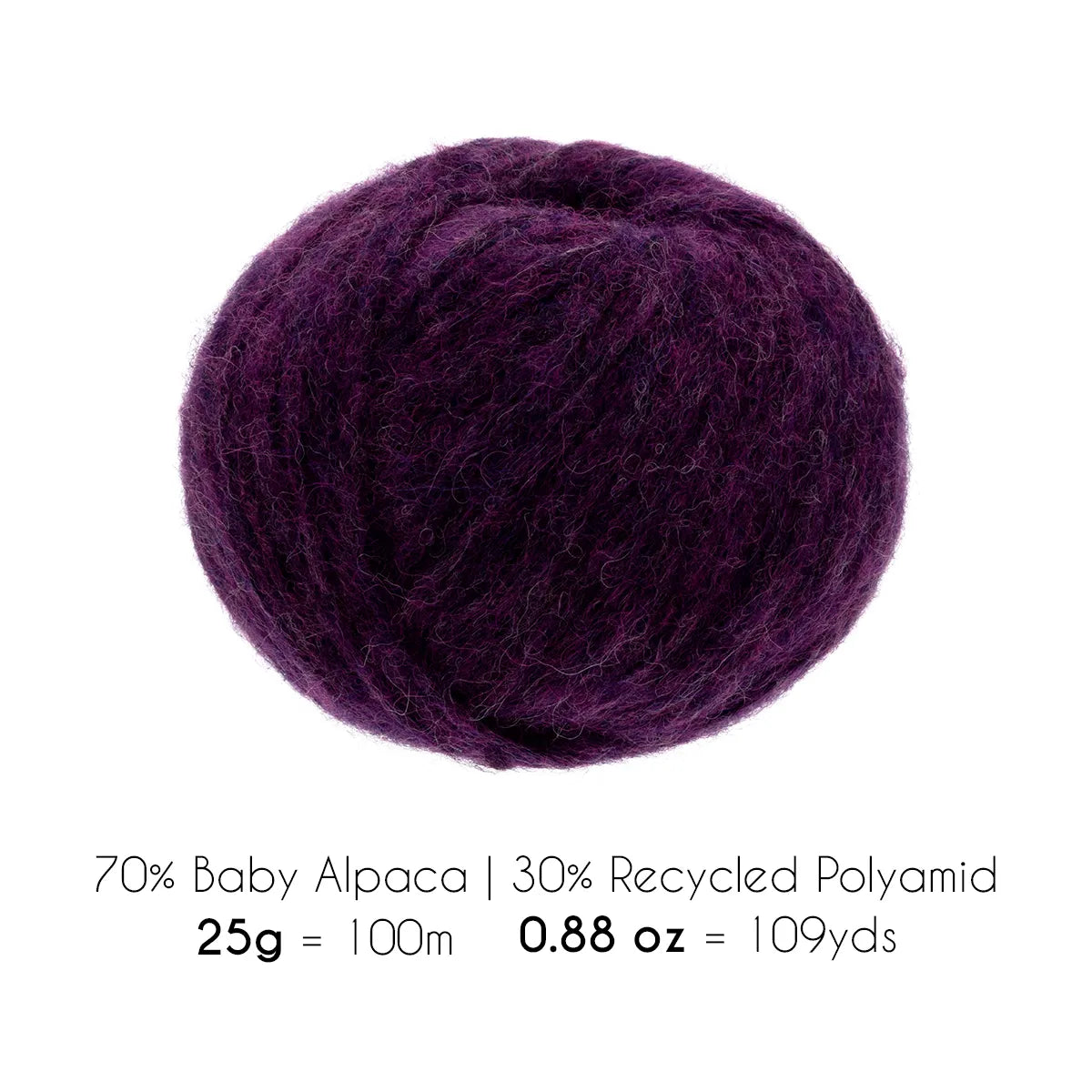 Baby Alpaca Super Air Worsted Yarn — Berry | ALPALOVE®