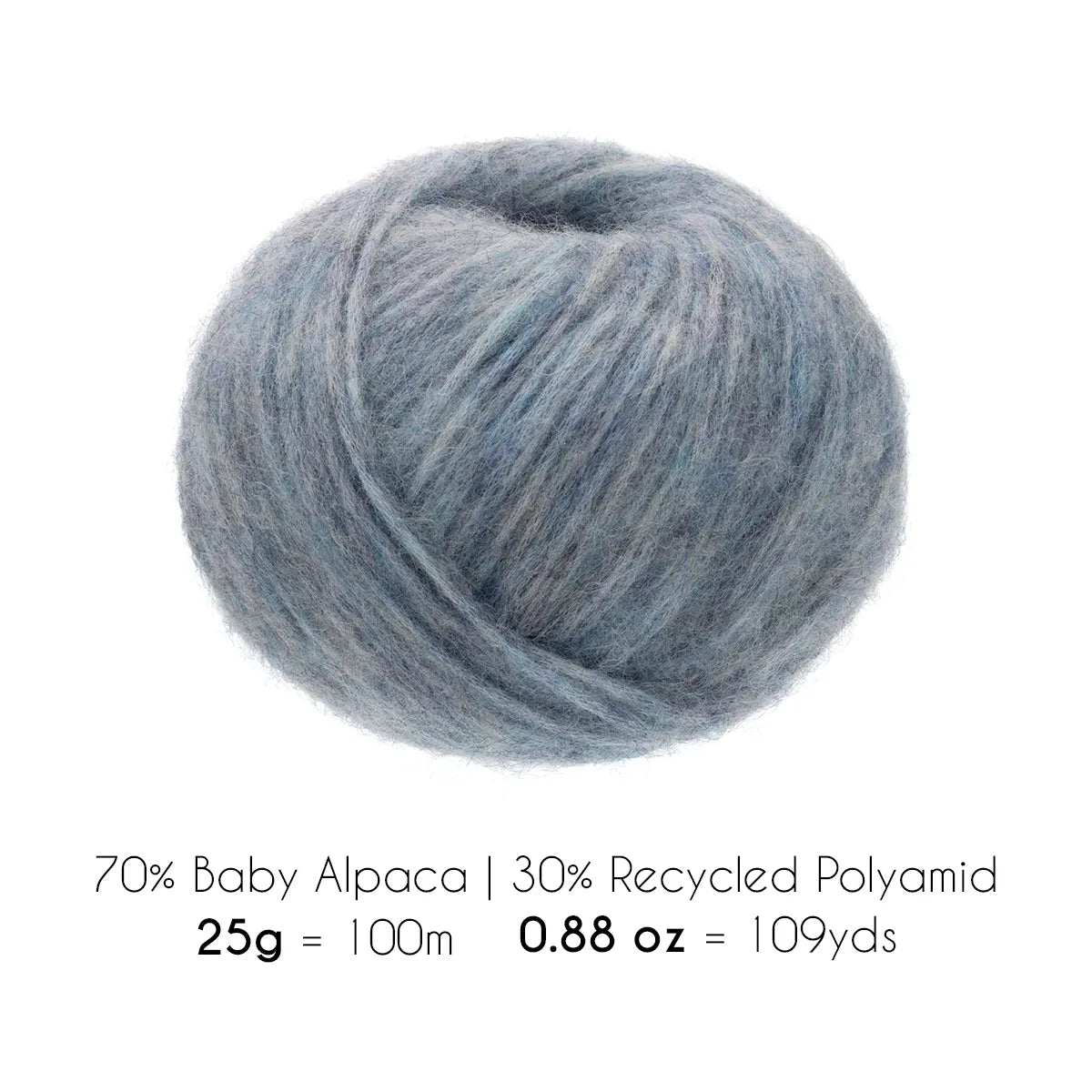 Baby Alpaca Super Air Worsted Yarn — Glacier | ALPALOVE®