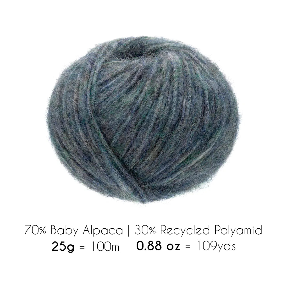 Baby Alpaca Super Air Worsted Yarn — Grey Green | ALPALOVE®