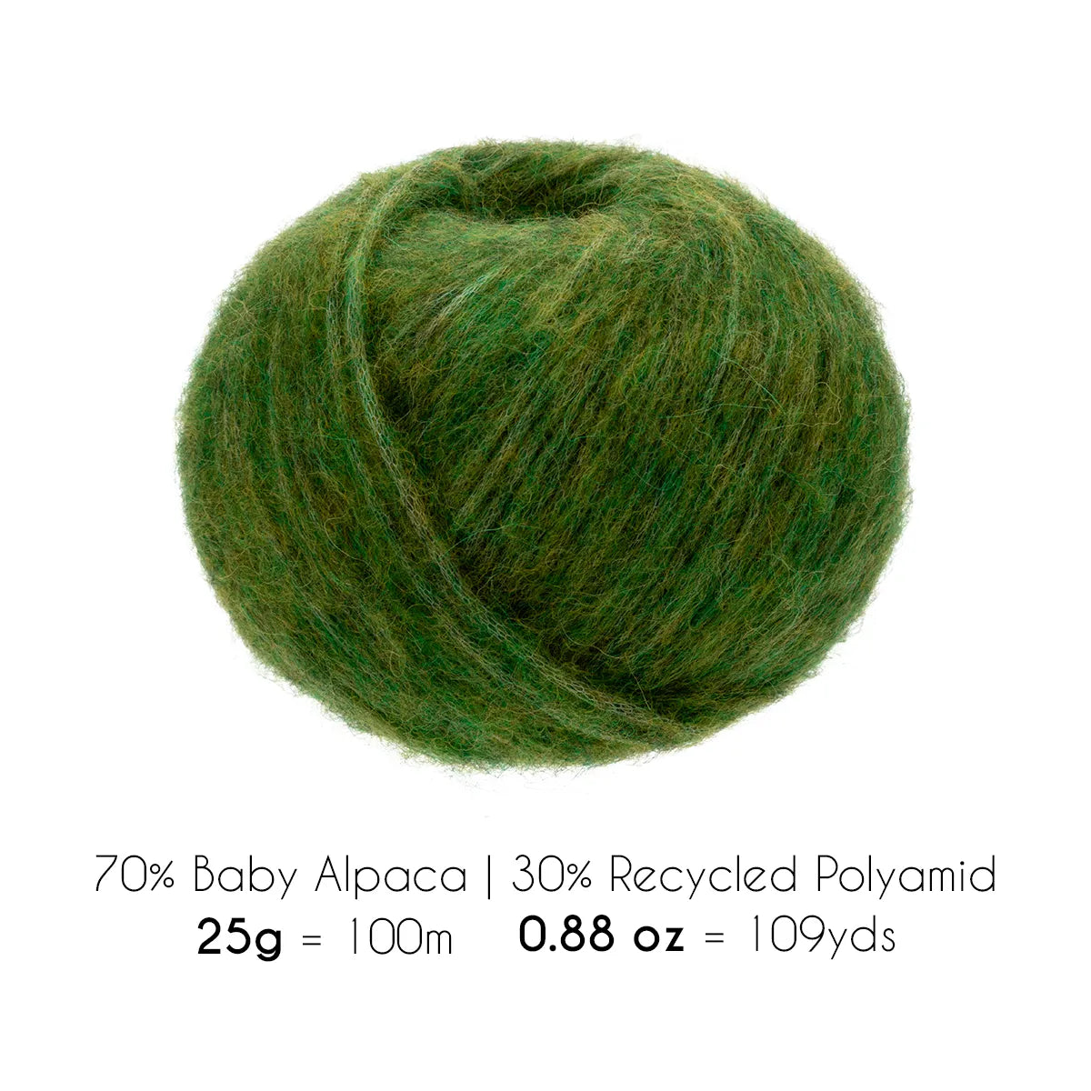SUPER AIR WORSTED Six-Pack Alpaca Yarn Middle Green