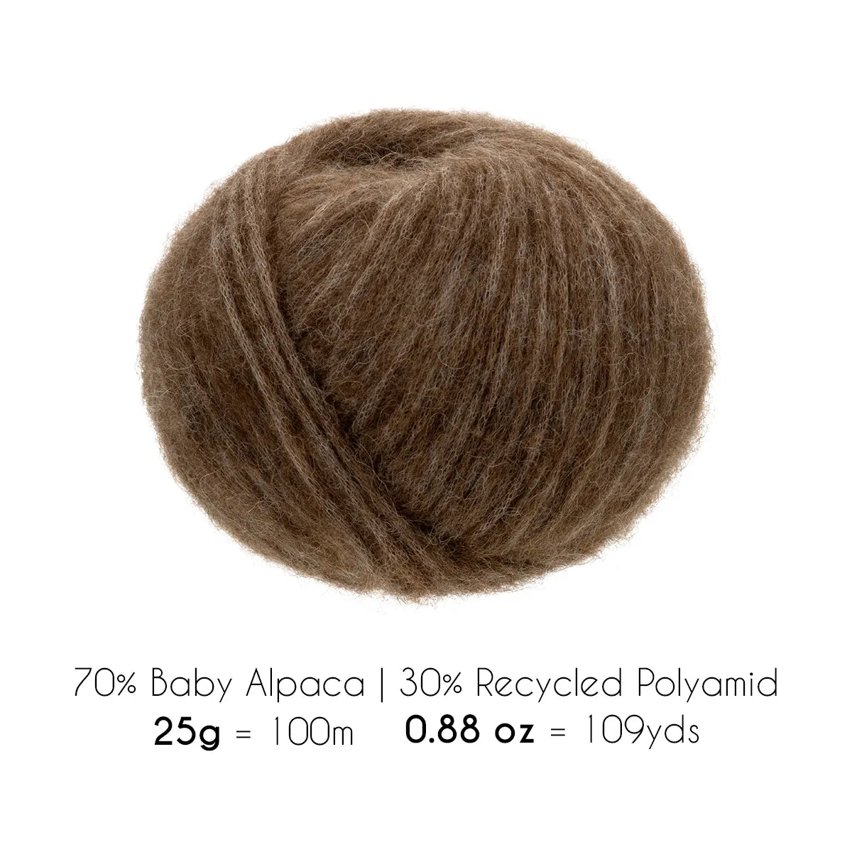 SUPER AIR WORSTED Six-Pack Alpaca Yarn Brown