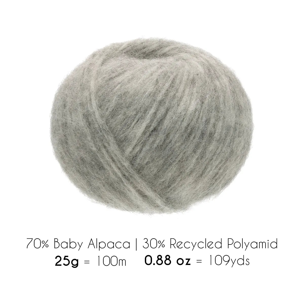SUPER AIR WORSTED Six-Pack Alpaca Yarn Silver Gray