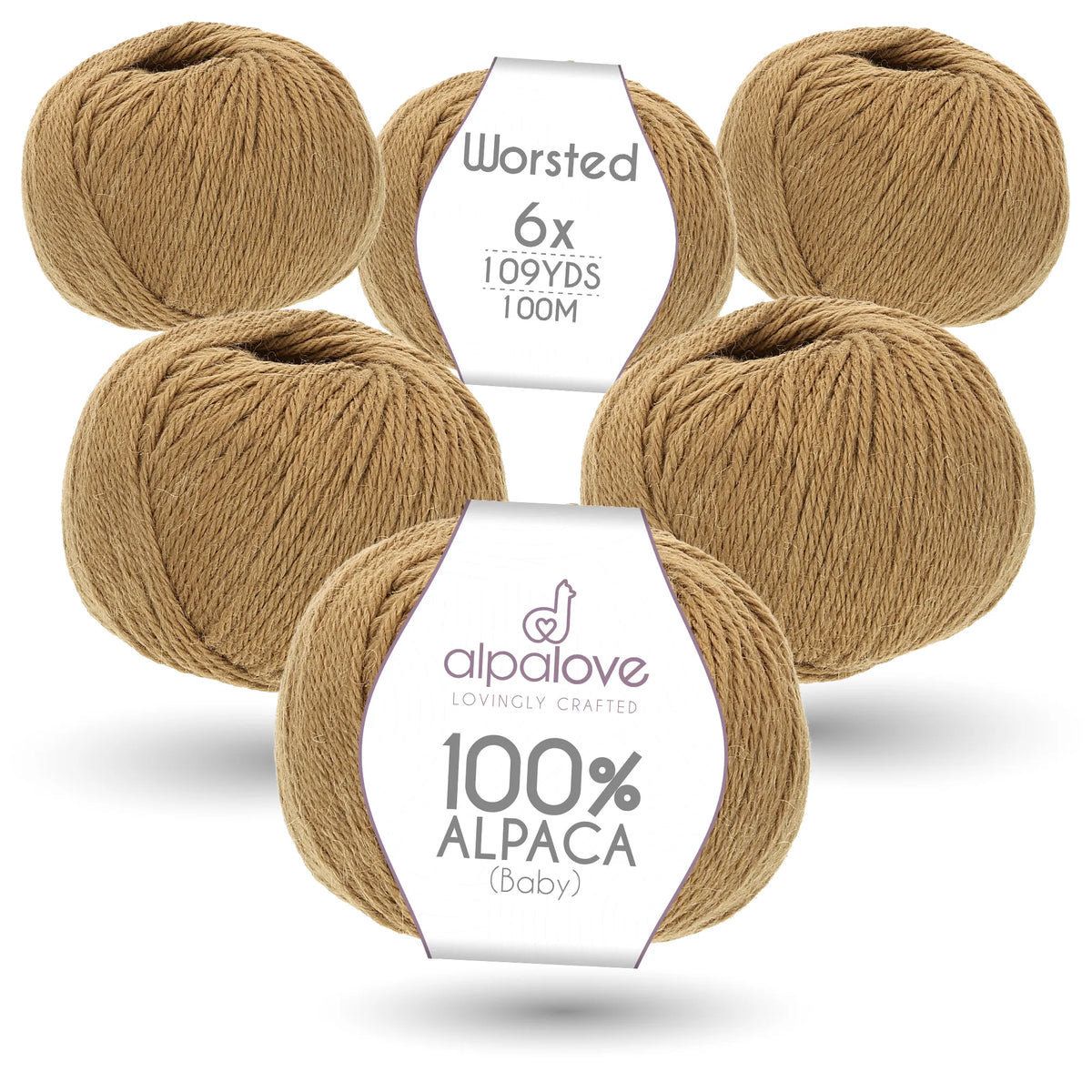 Baby Alpaca Worsted Yarn — Capuccino | ALPALOVE®