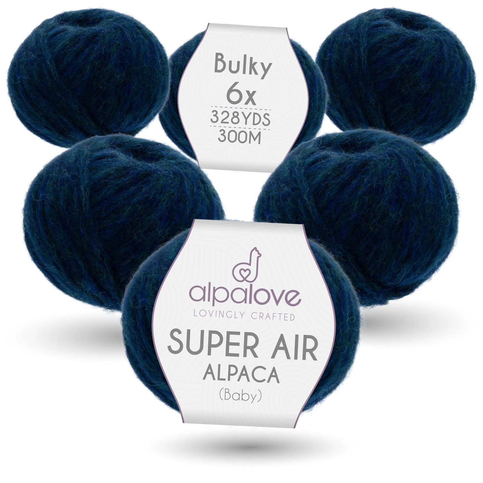Baby Alpaca Super Air Bulky Yarn — Deep Ocean | ALPALOVE®
