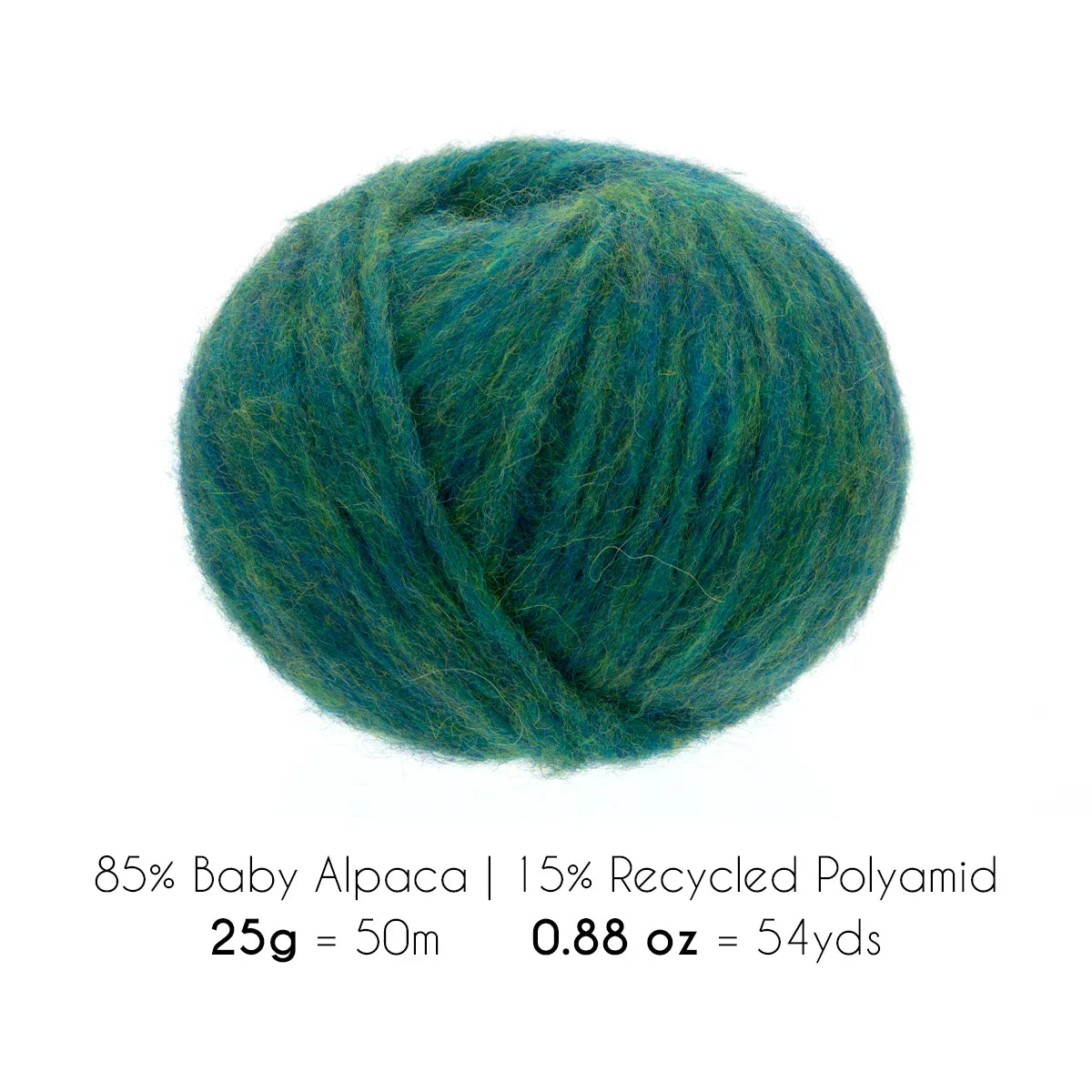Baby Alpaca Super Air Bulky Yarn — Blue Green | ALPALOVE®