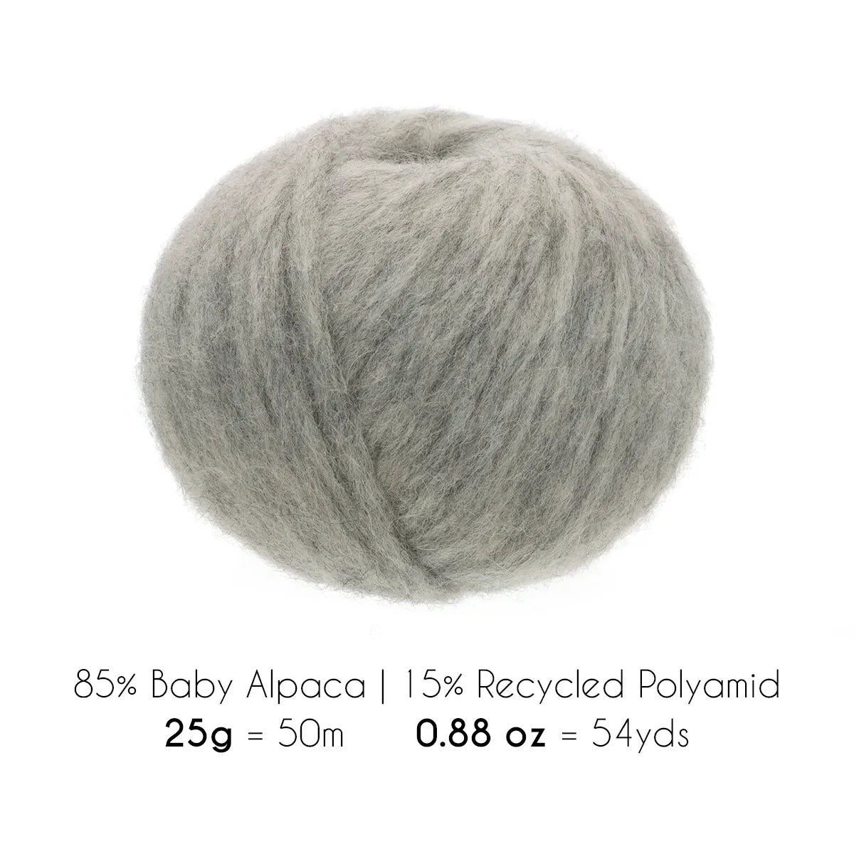Baby Alpaca Super Air Bulky Yarn — Silver Gray | ALPALOVE®
