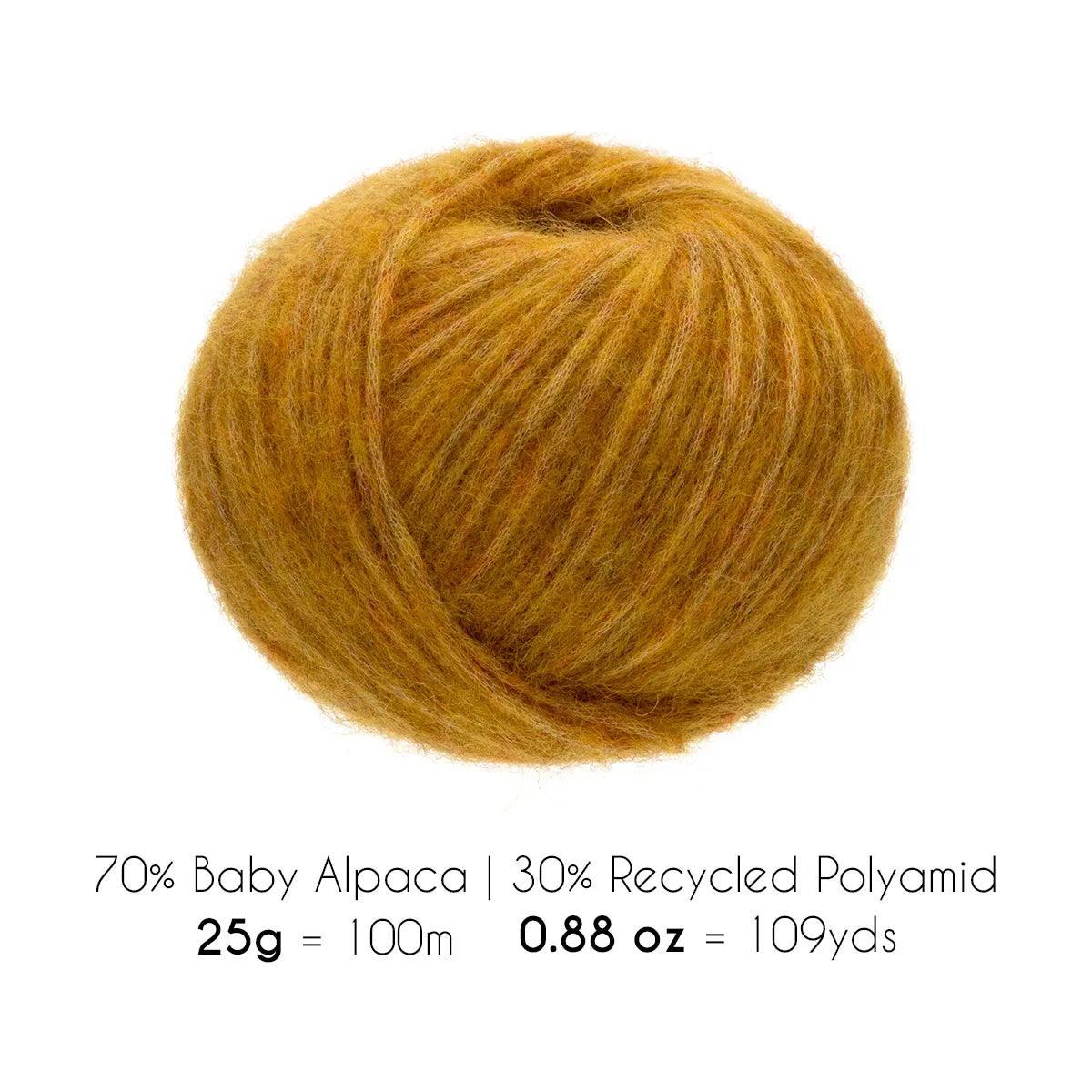 SUPER AIR WORSTED Six-Pack Alpaca Yarn Melange Yellow