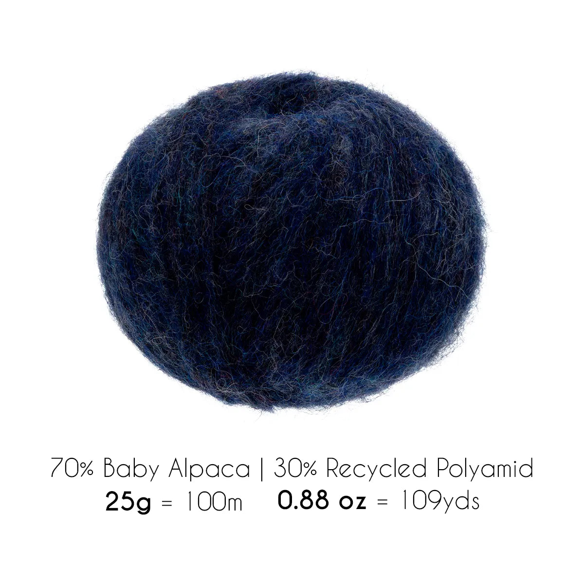 Baby Alpaca Super Air Worsted Yarn — Dark Blue | ALPALOVE®