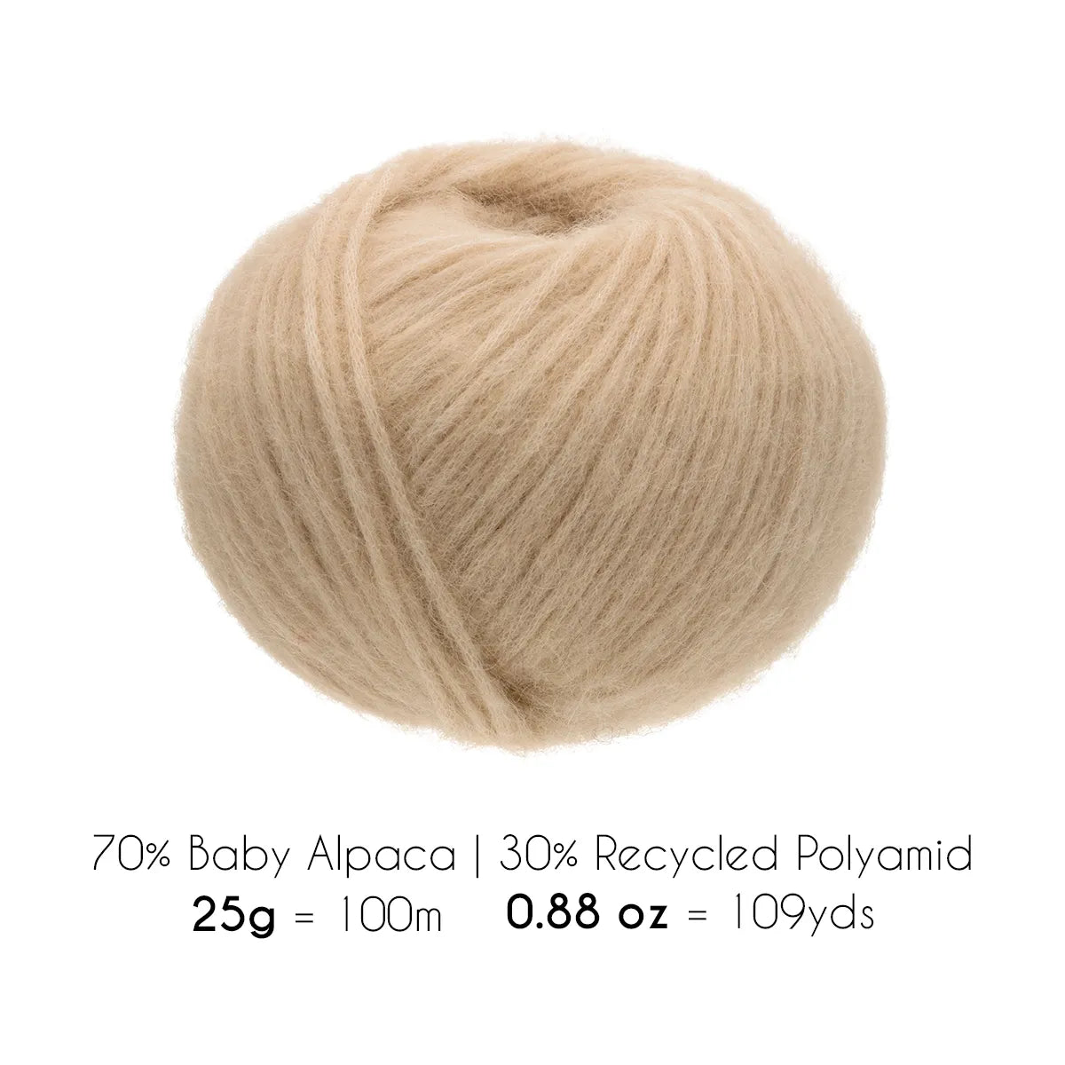 SUPER AIR WORSTED Six-Pack Alpaca Yarn Beige