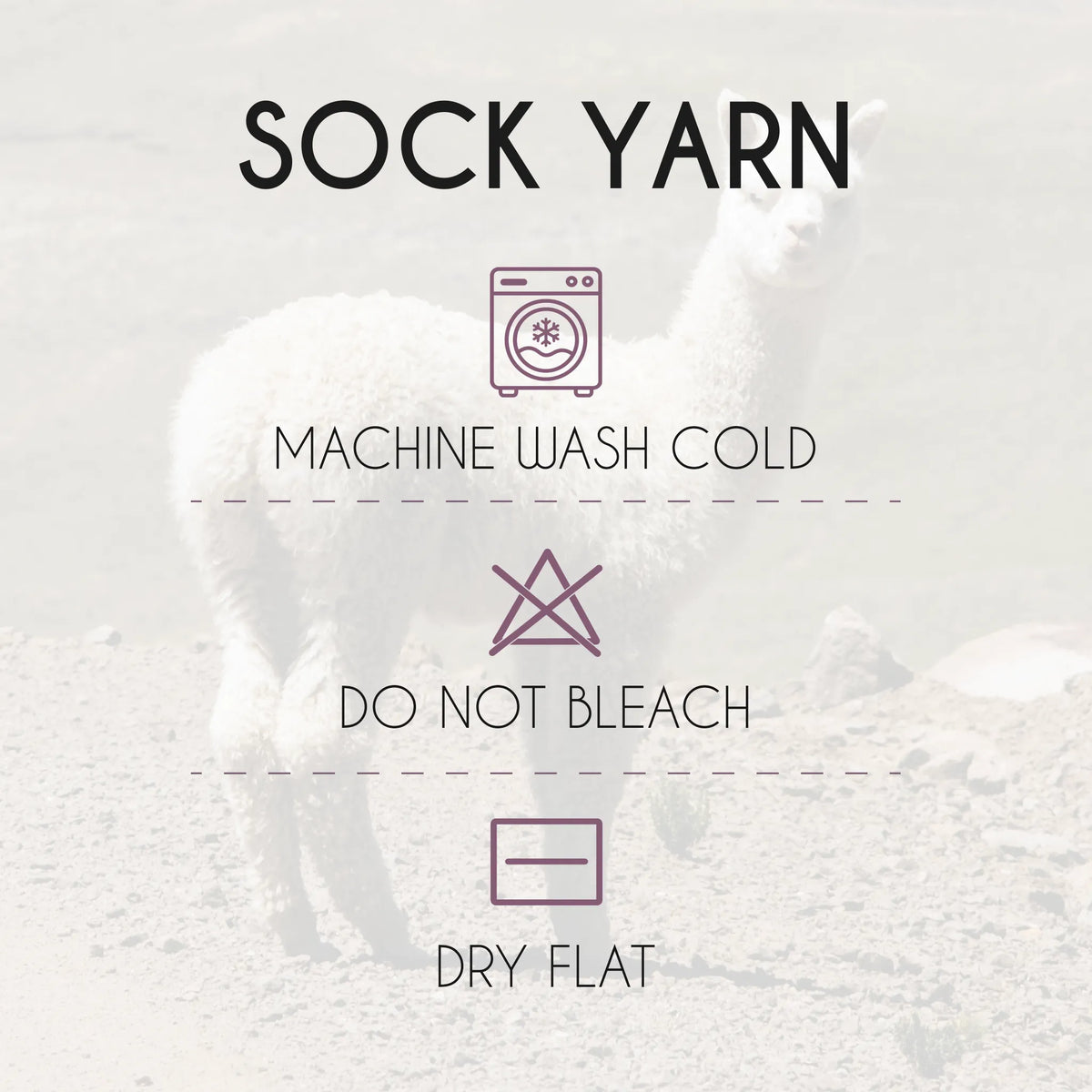 Alpalove sock yarn care instructions