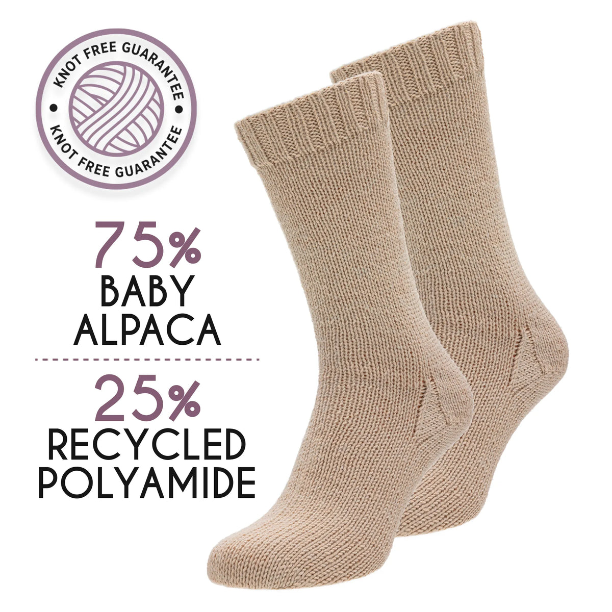 Hand-knit socks in Alpalove Brown baby alpaca sock yarn